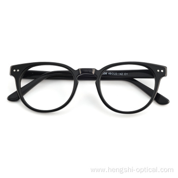 Black Thick Vintage Half Women Eyeglasses Optical Acetate Glasses Frames For Men